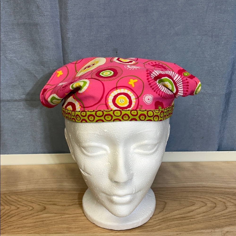 Gagou Tagou Pink Circle Print Bandana Scarf for baby